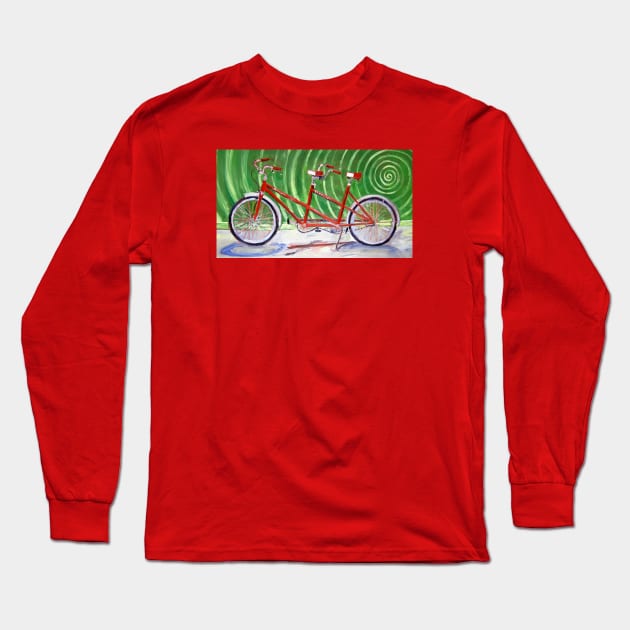 Red Tandem Long Sleeve T-Shirt by realartisbetter